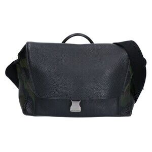 COACH 72009 Camouflage Leather Manhattan Wild Beast Shoulder Bag, Black/Khaki...